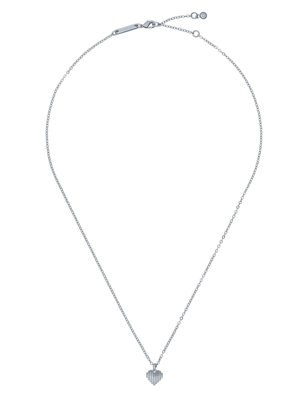 

Ted Baker Linear Heart Shaped Pendant With Chain, Silver