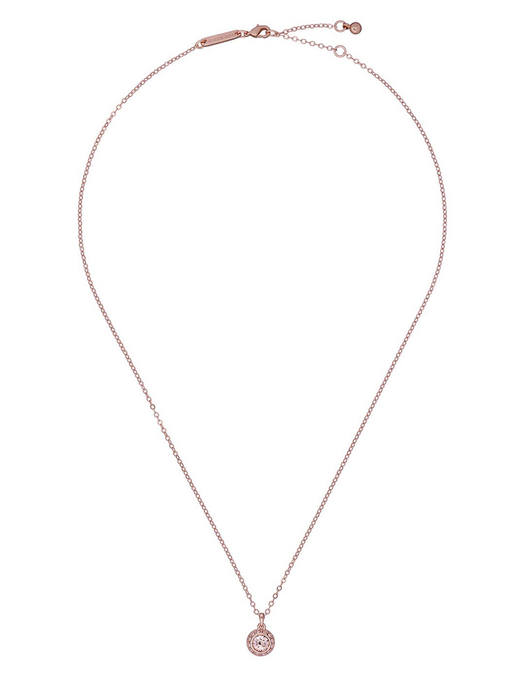 

Ted Baker Crystal Studded Solitaire Sparkle Pendant With Chain, Rose gold
