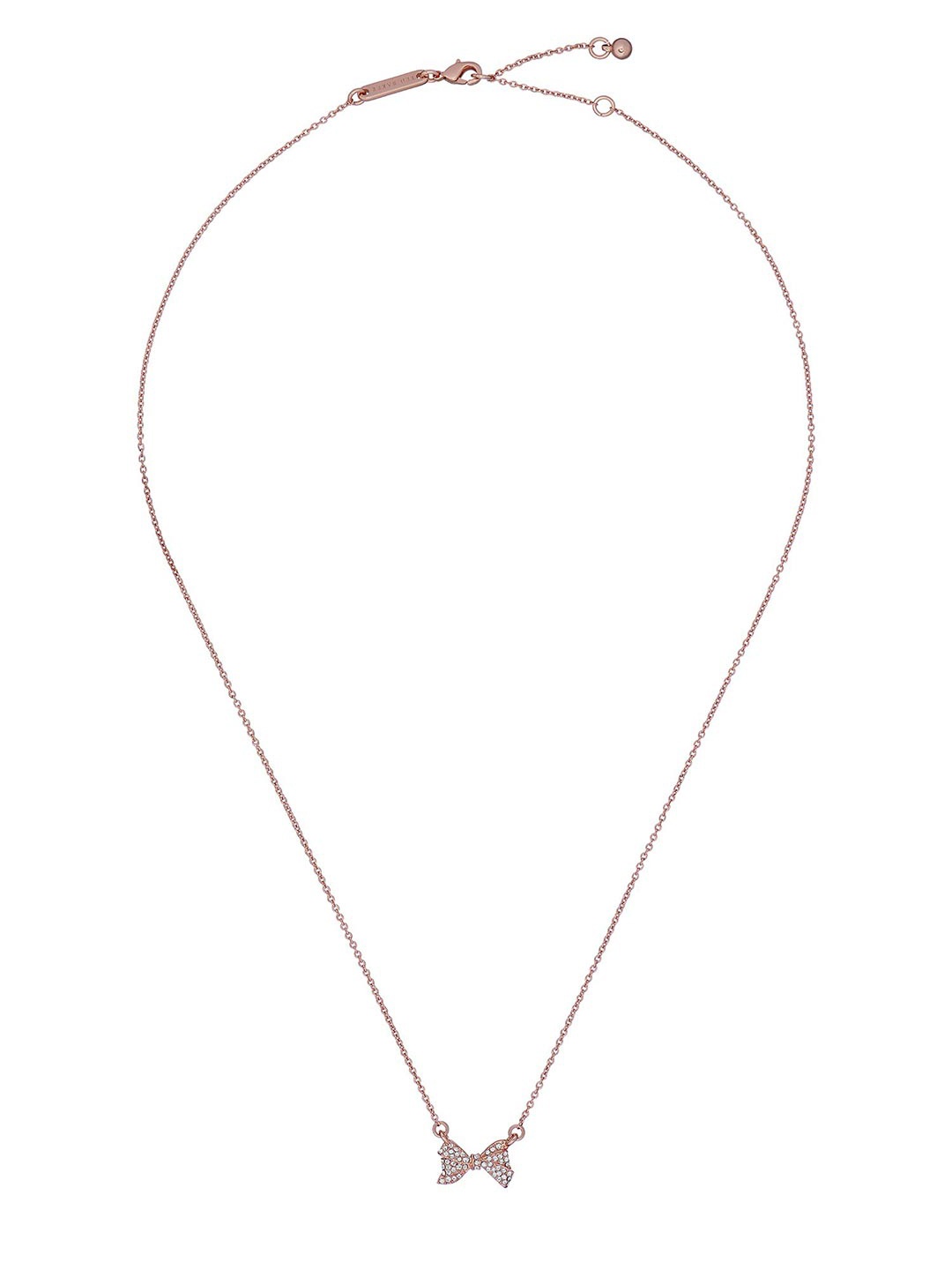 

Ted Baker Clear Crystal Studded Bow Barsie Chain, Gold