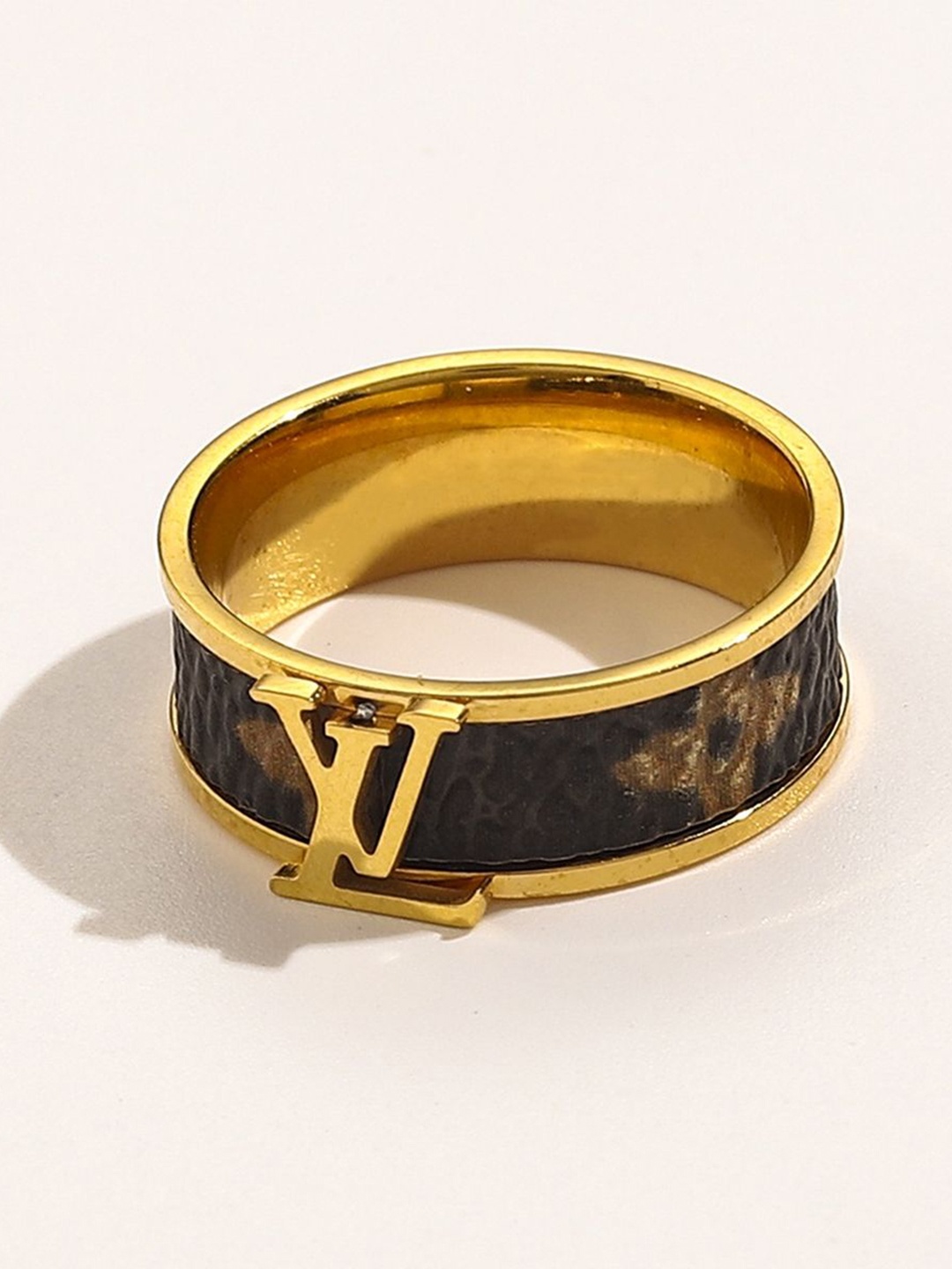 

ZIVOM 18KT Gold-Plated Stainless Steel Band Ring