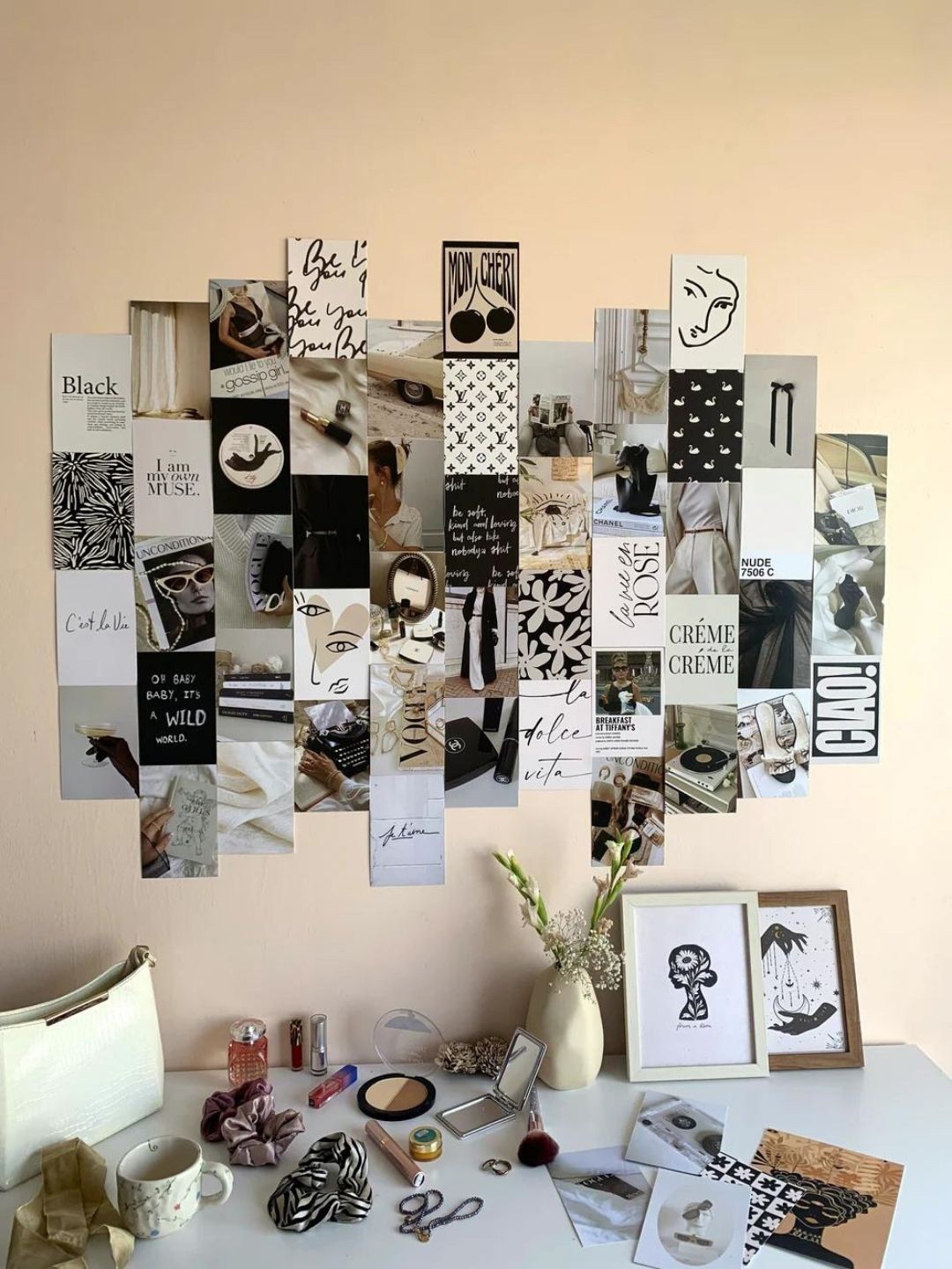 

HYPPY Beige & Black Printed Self Adhesive Wallpaper