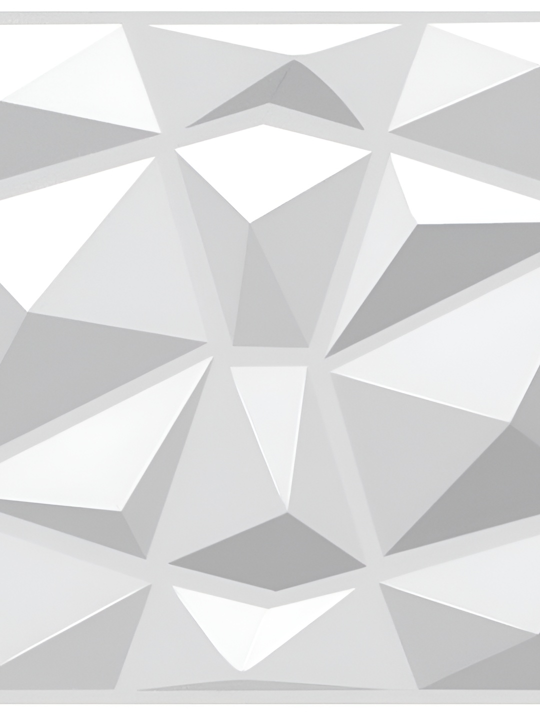 

KAYRA DECOR White 100 Pieces Diamond Design 3D PVC Wall Panel