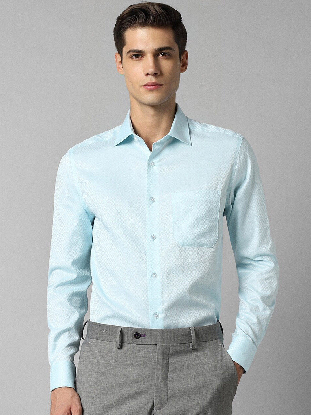 

Louis Philippe Pure Cotton Formal Shirt, Blue