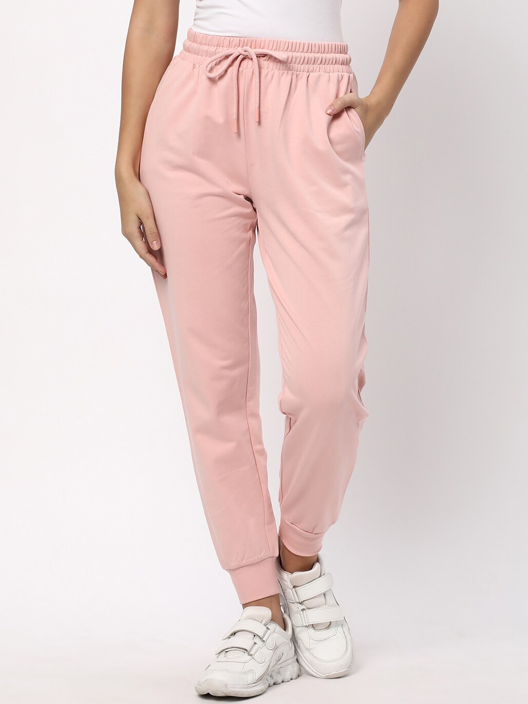 

R&B Women Regular Fit Cotton Joggers, Pink