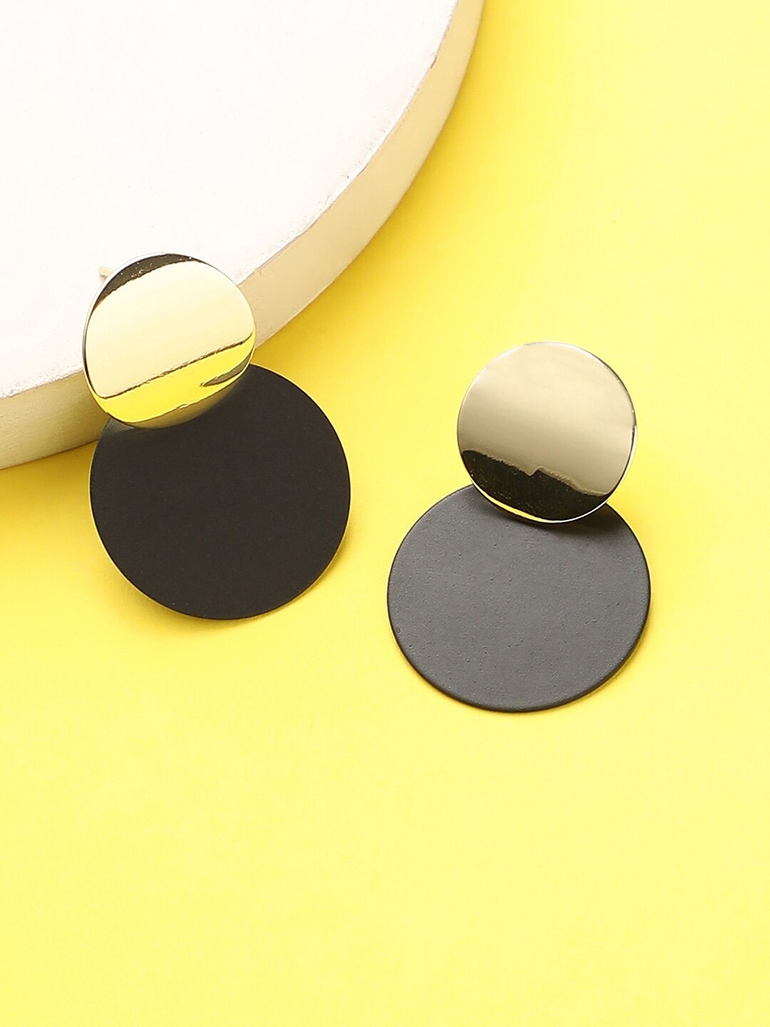 

DressBerry Gold-Toned Gold-Plated Contemporary Earrings