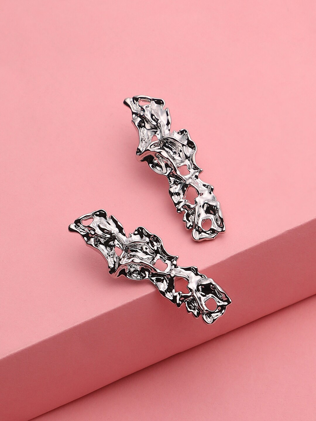 

DressBerry Silver-Toned Drop Earrings