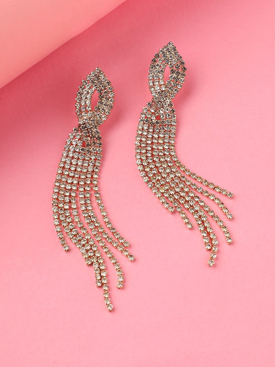 

DressBerry Silver Plated Studded Drop Earrings