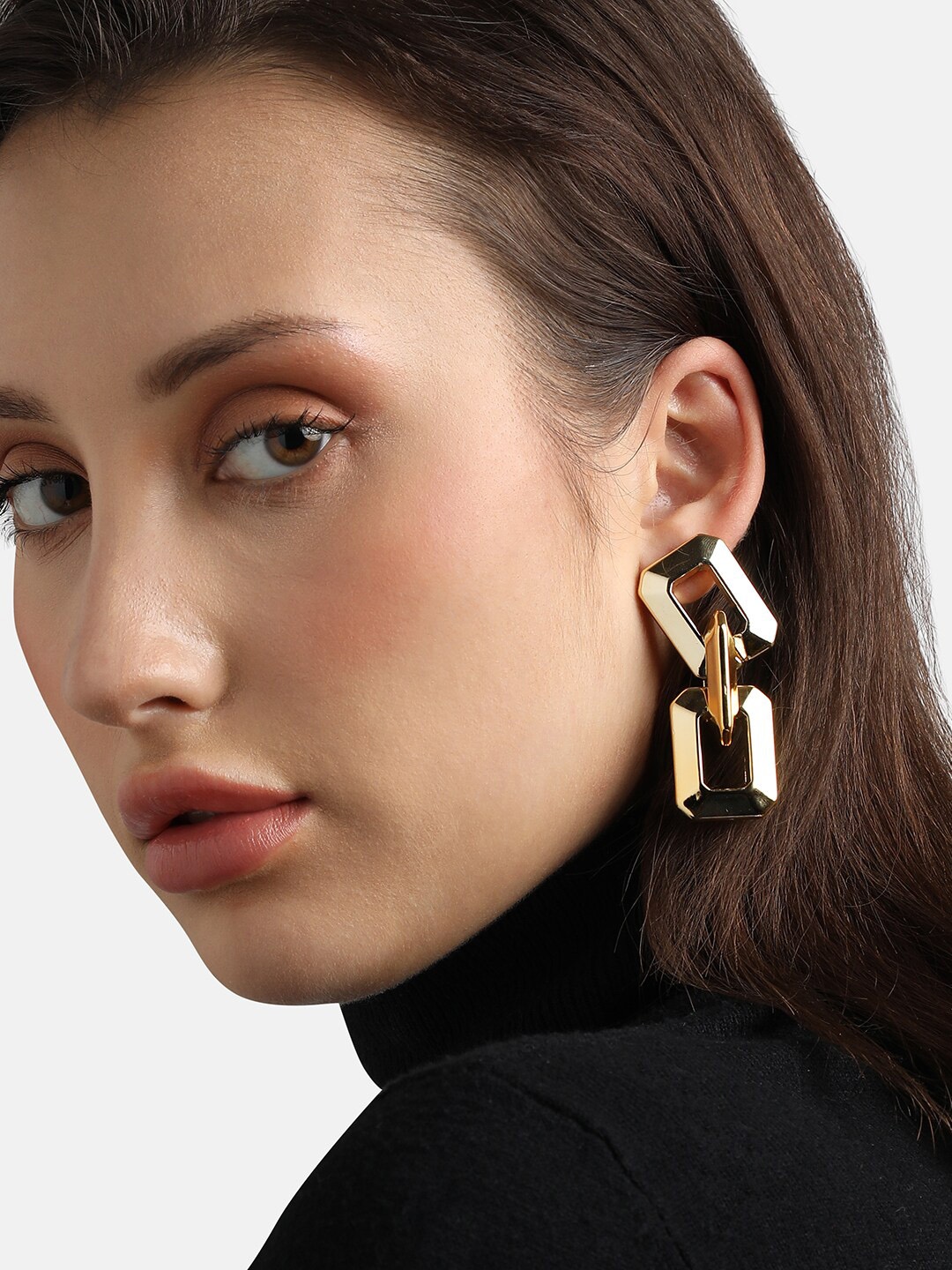 

DressBerry Gold-Toned Gold-Plated Drop Earrings