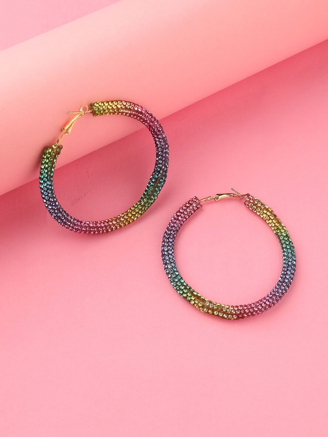 

DressBerry Gold Plated Hoop Earrings, Yellow