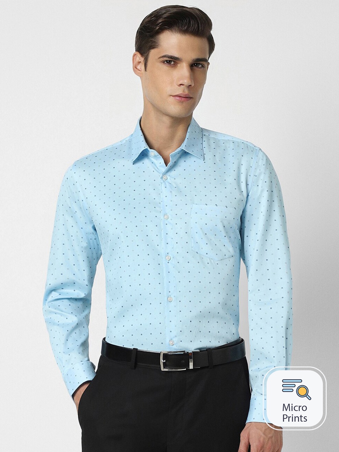 

Peter England Printed Formal Shirt, Blue