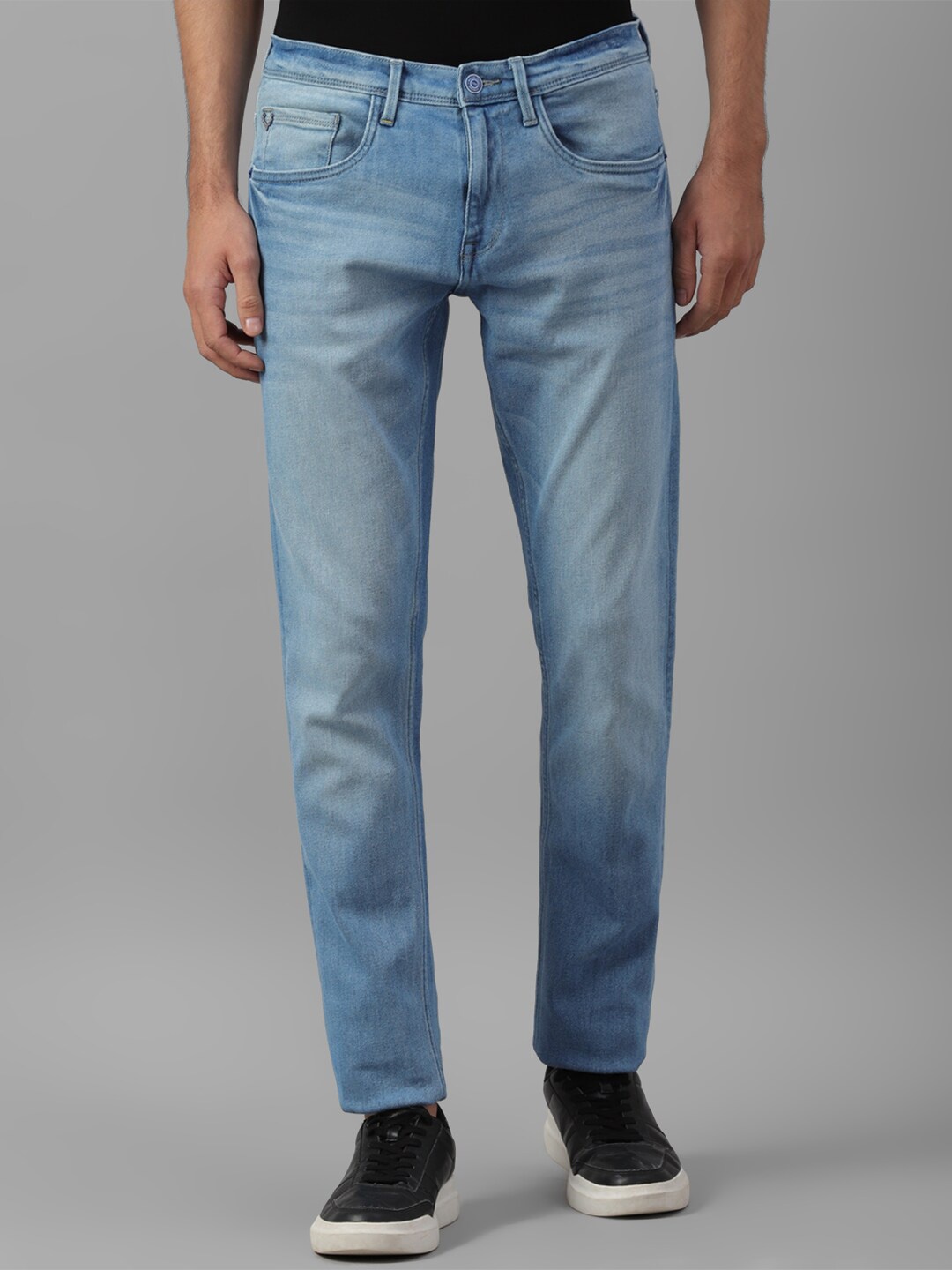 

Allen Solly Men Slim Fit Mid-Rise Heavy Fade Clean Look Stretchable Jeans, Blue