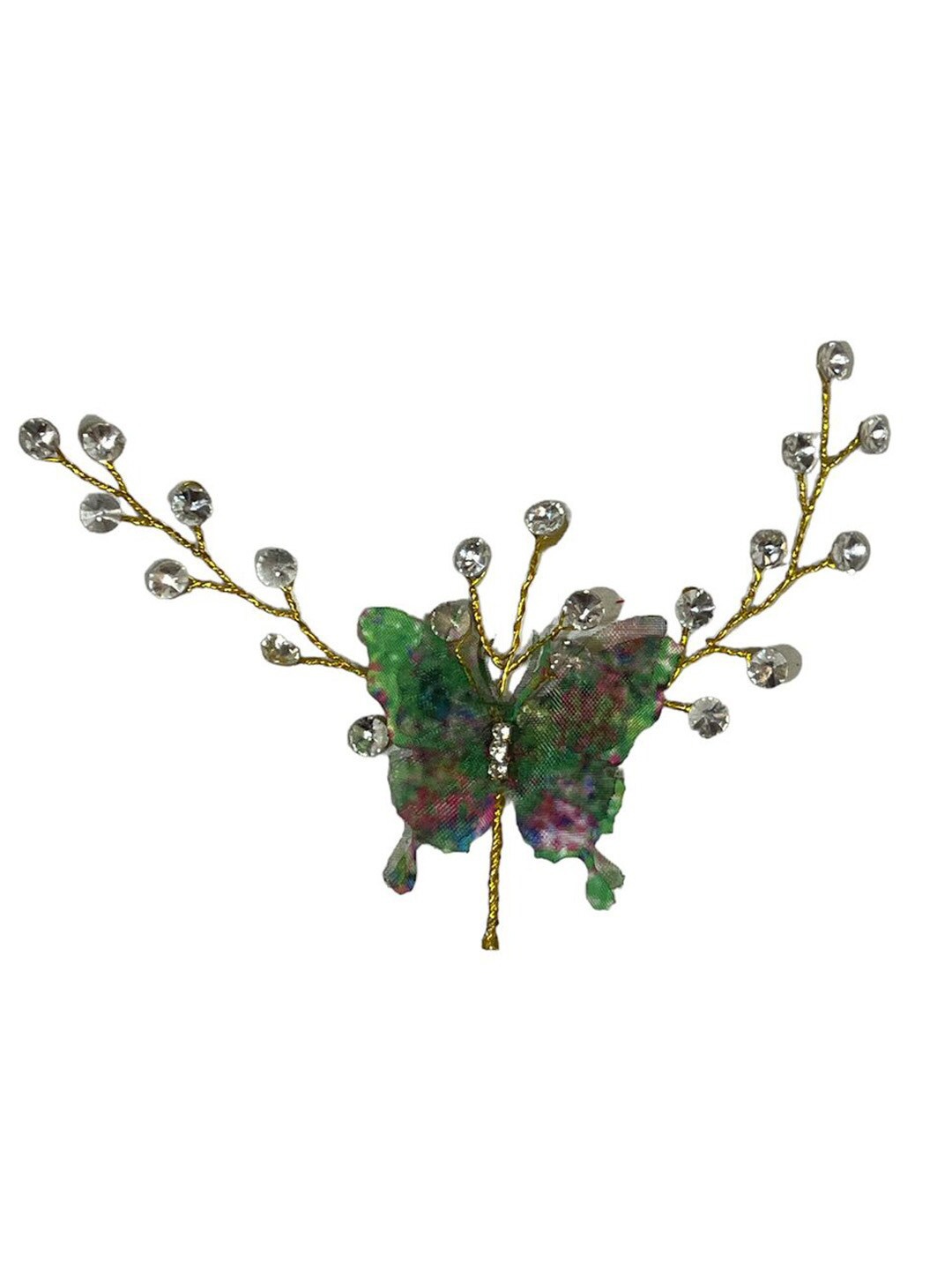 

VAGHBHATT Floral Beaded Bridal Hair Veni, Gold