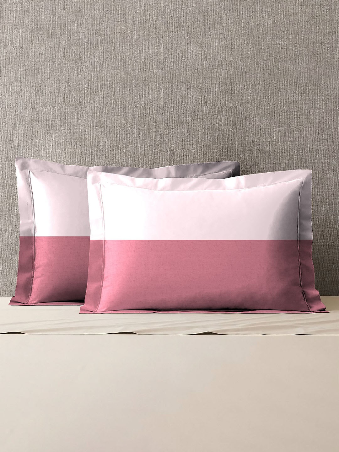 

MYTRIDENT Pink 2 Pieces Pure Cotton Rectangle Pillow Covers, Blue