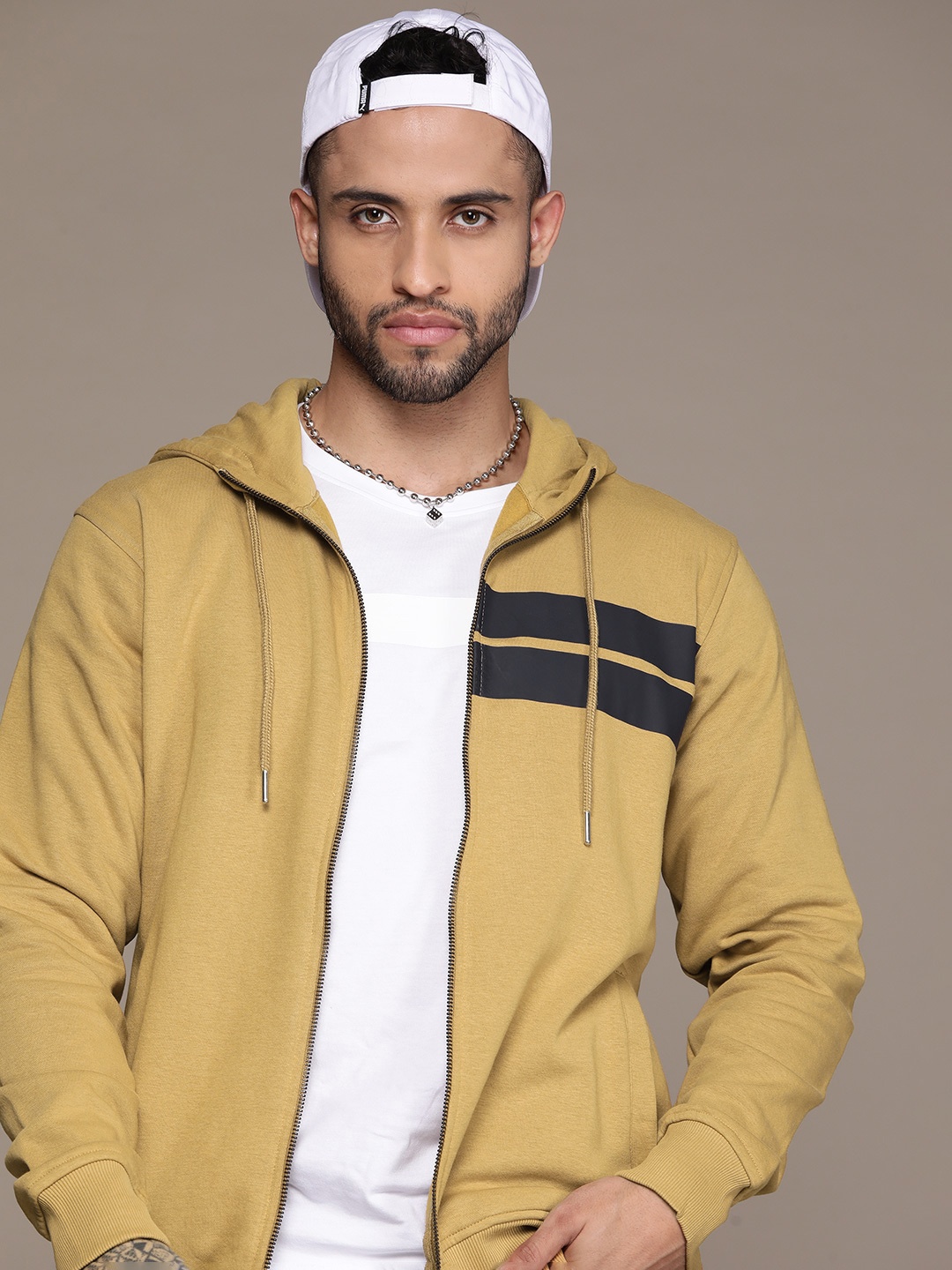 

The Roadster Lifestyle Co. Striped Hooded Sweatshirt, Mustard