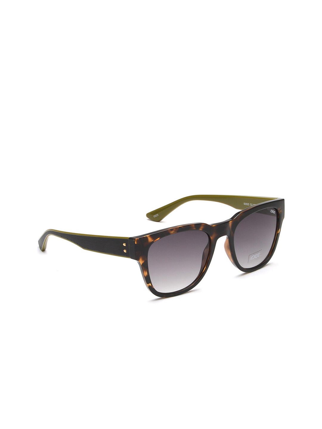 

IDEE Men Round Sunglasses with UV Protected Lens IDS3022C2SG, Green