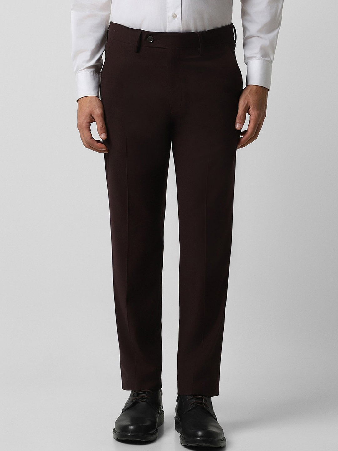 

Van Heusen Men Brown Slim Fit Formal Trousers