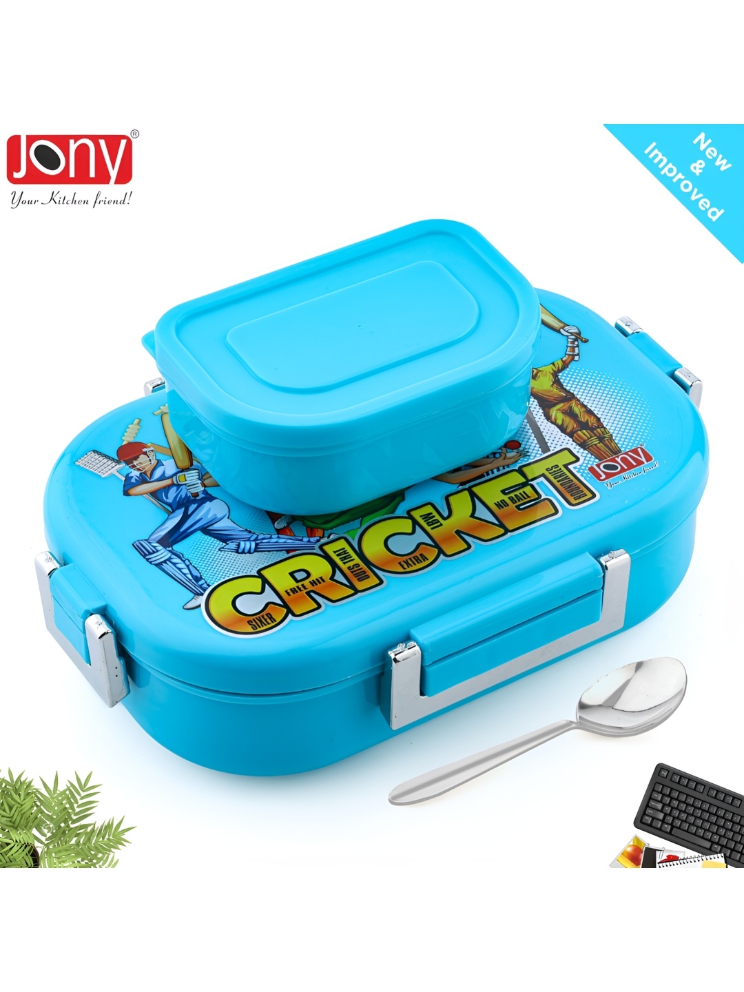 

Speack Blue Stainless Steel Dishwasher Safe Lunch Box 900 ml
