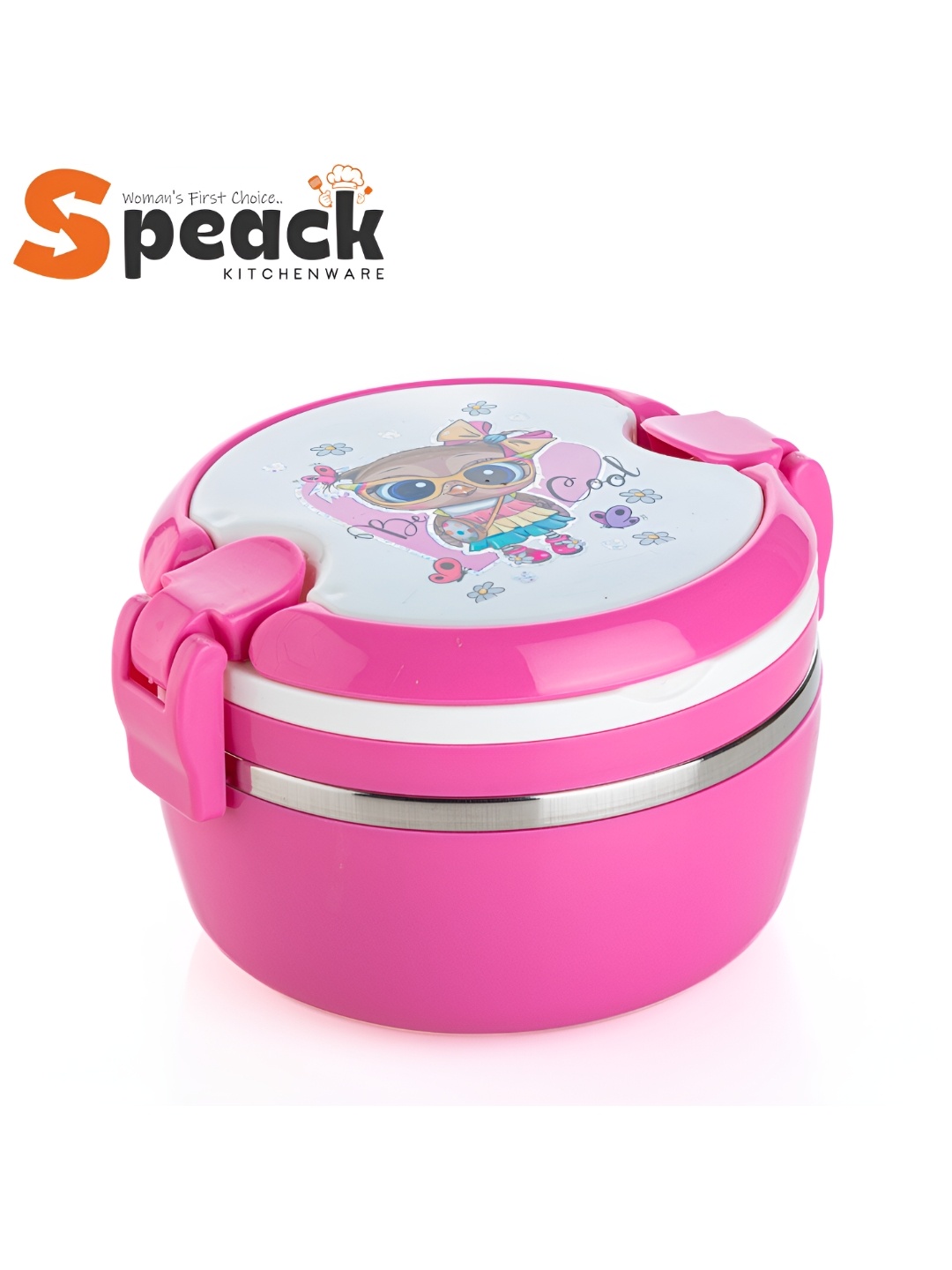 

Speack Pink & White Dishwasher Safe Lunch Box 550 ml