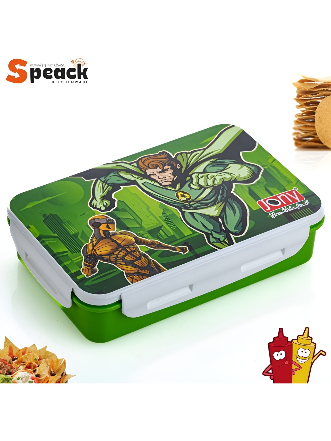 

Speack Green Dishwasher Safe Lunch Box 800 ml