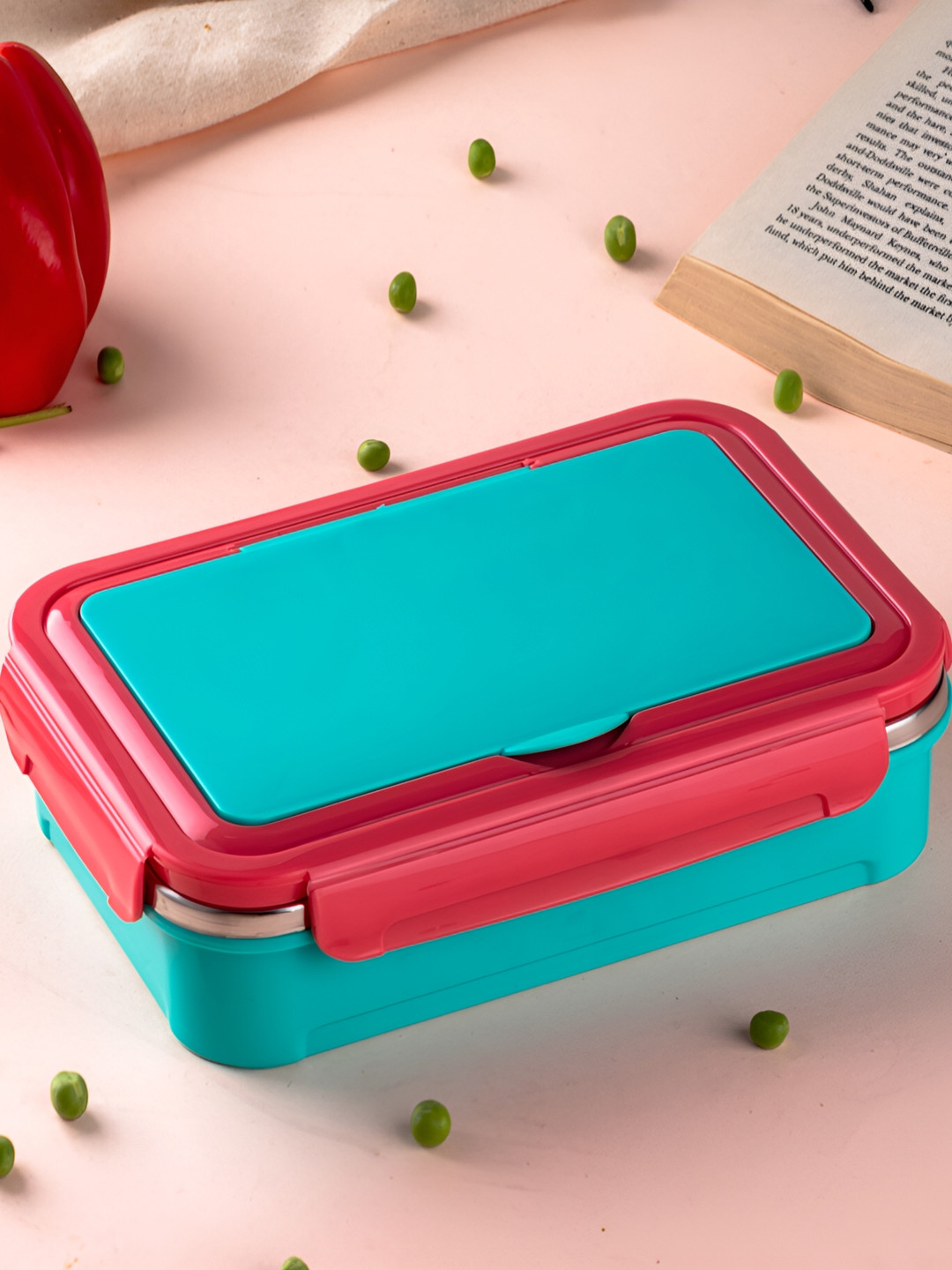 

Speack Blue & Red Stainless Steel Dishwasher Safe Lunch Box 1 L