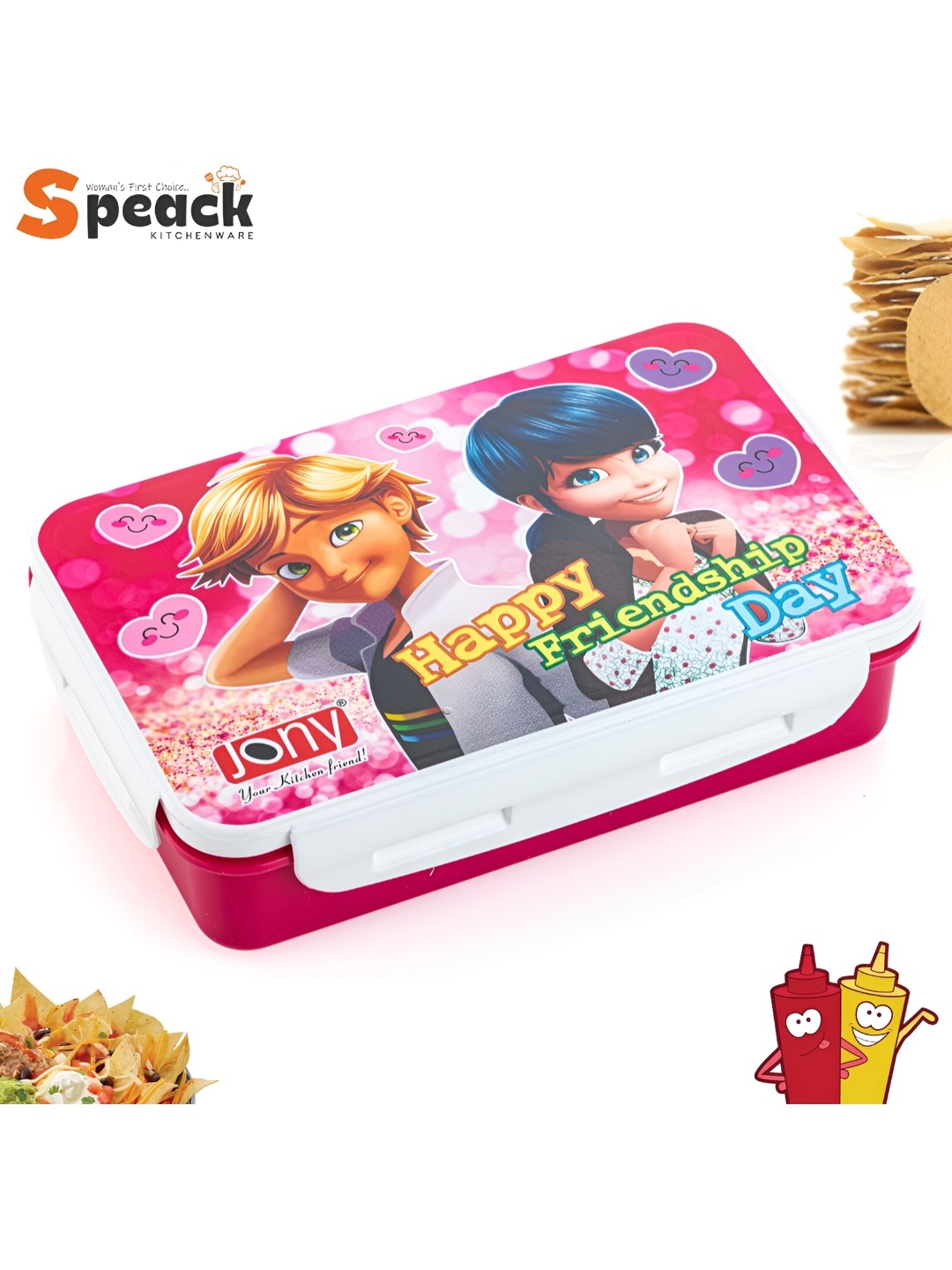 

Speack Pink Dishwasher Safe Lunch Box 800 ml