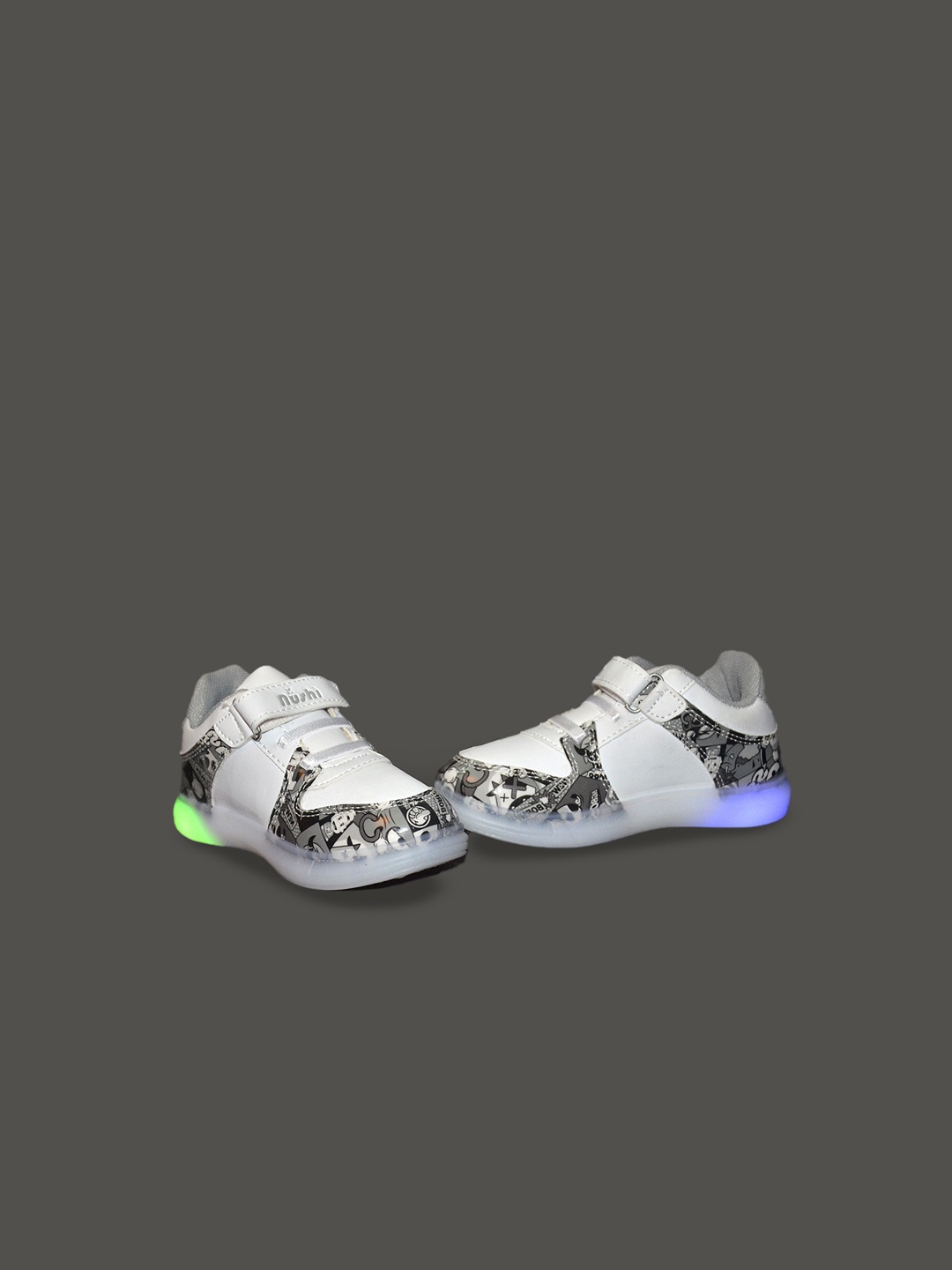 

BAESD Kids Printed LED Sneakers, White