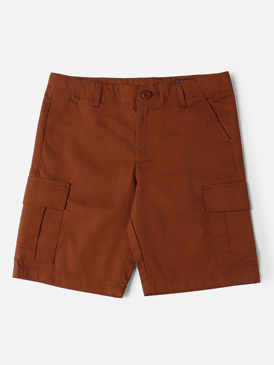 

Allen Solly Junior Boys Mid-Rise Pure Cotton Cargo Shorts, Brown