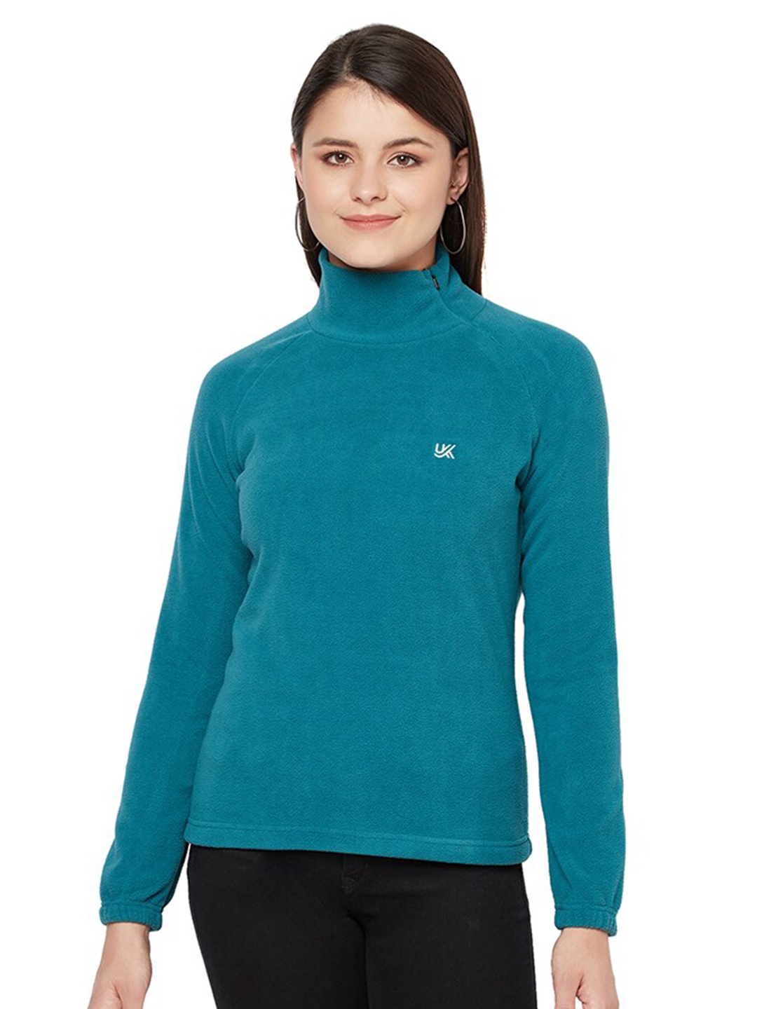 

URKNIT Women Green Sweatshirt