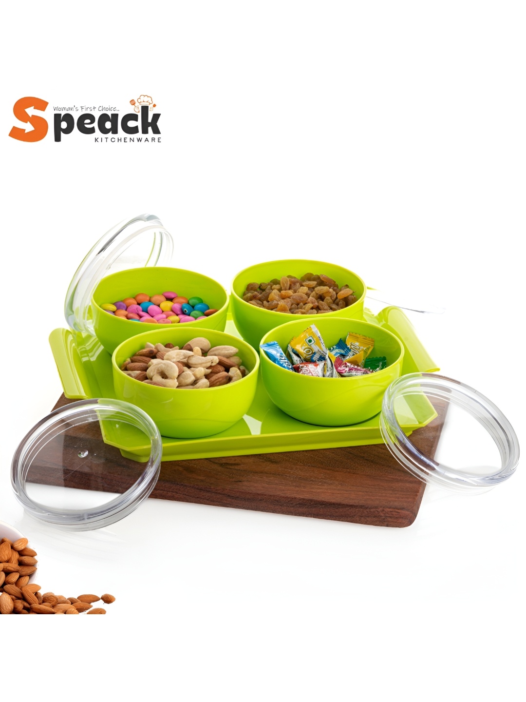 

Speack Green 4 Pieces Food Container 400 ml