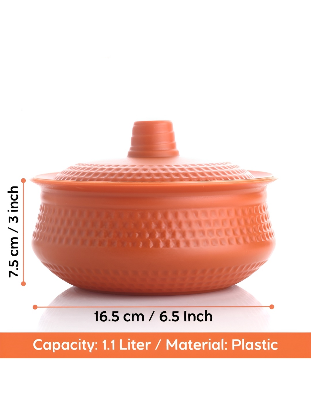 

Speack Orange 3 Pieces Handi Shape Serving Bowls 1.1L