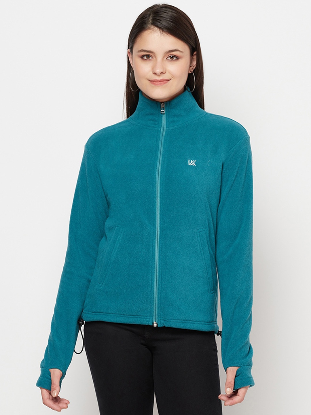 

URKNIT Mock Collar Lightweight Sporty Jacket, Green