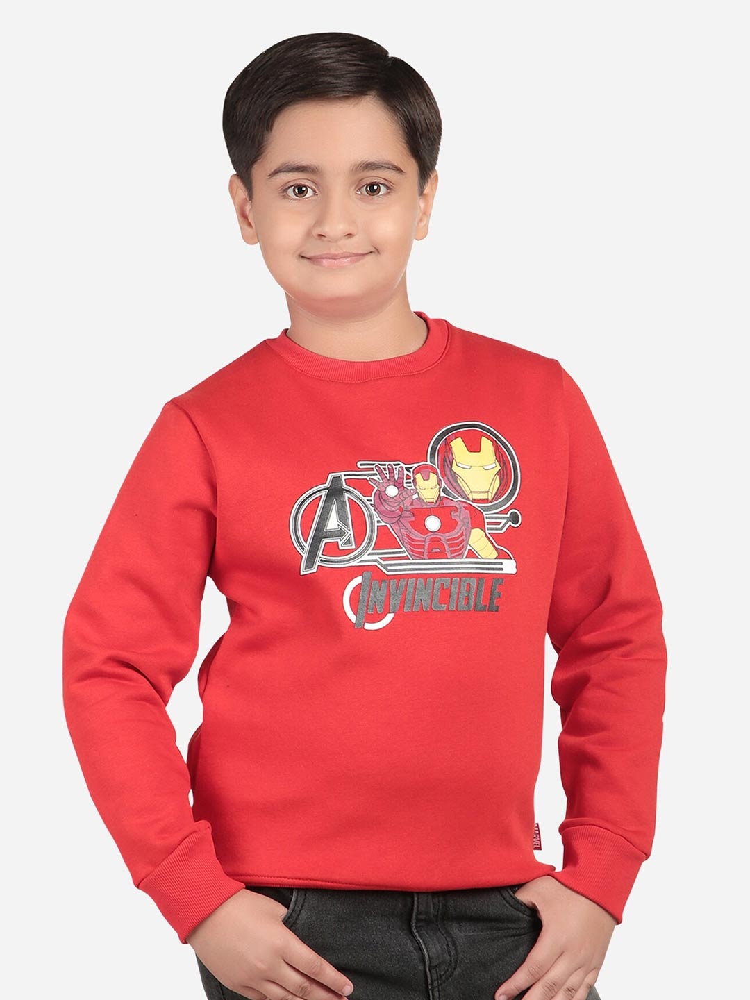 

Bodycare Kids Boys Typography Printed Fleece Sweatshirt, Red