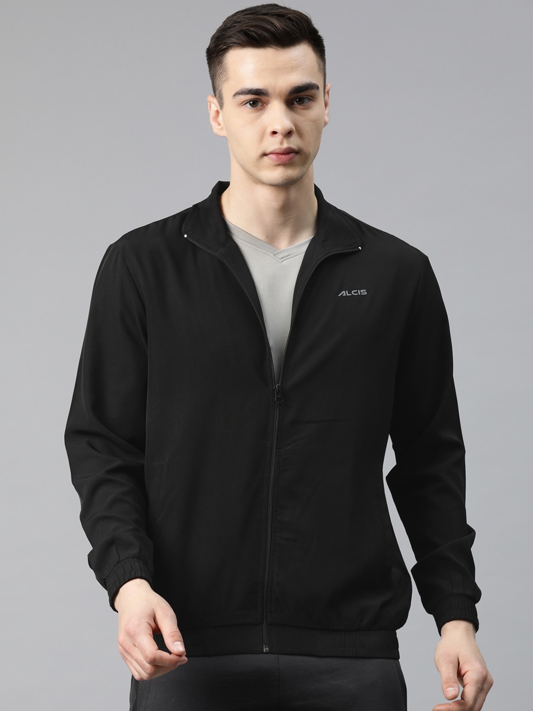 

Alcis Men Windcheater Anti-Statix & Drytech+ Training Sporty Jacket, Black