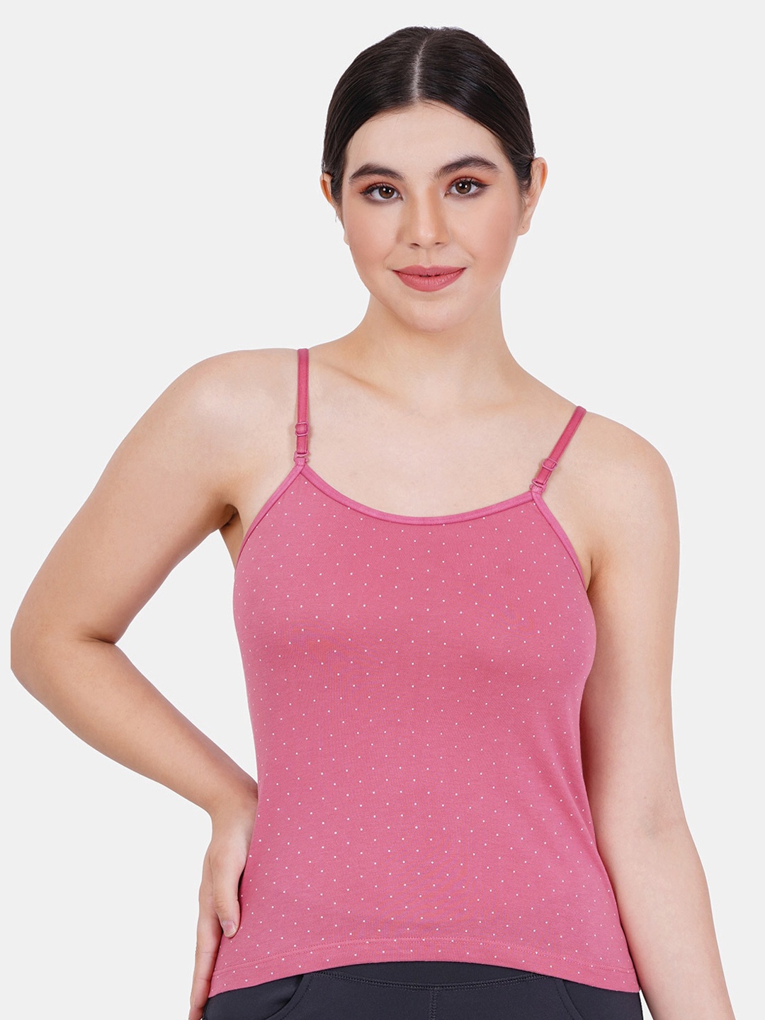 

Reveira Printed Non-Padded Camisole, Pink