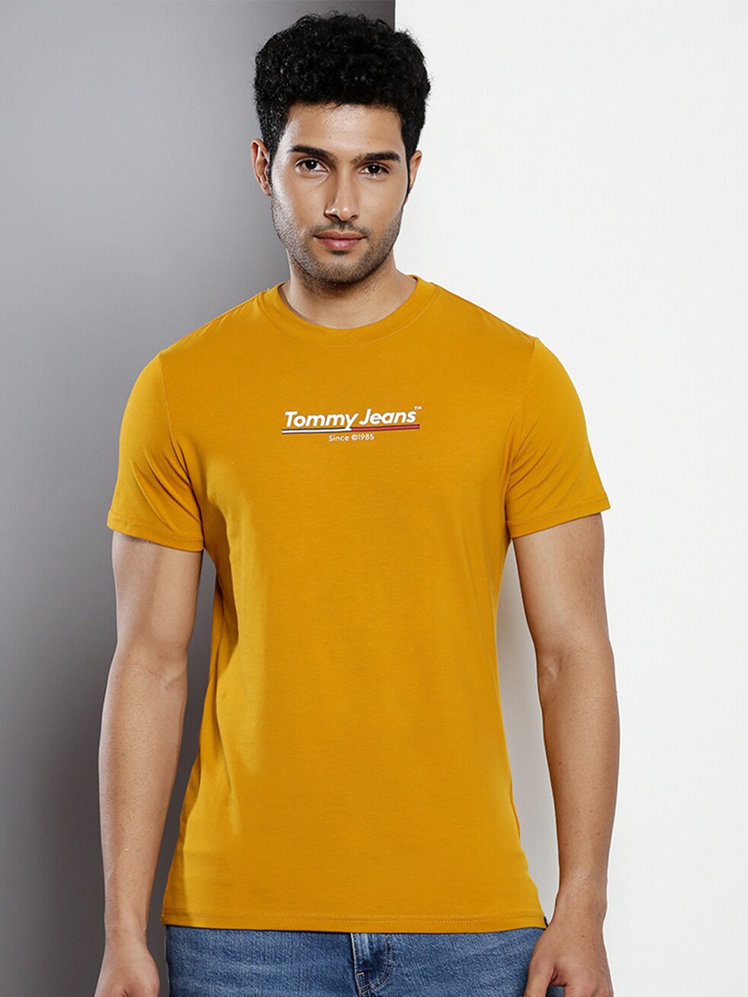 

Tommy Hilfiger Round Neck Short Sleeves T-shirt, Mustard