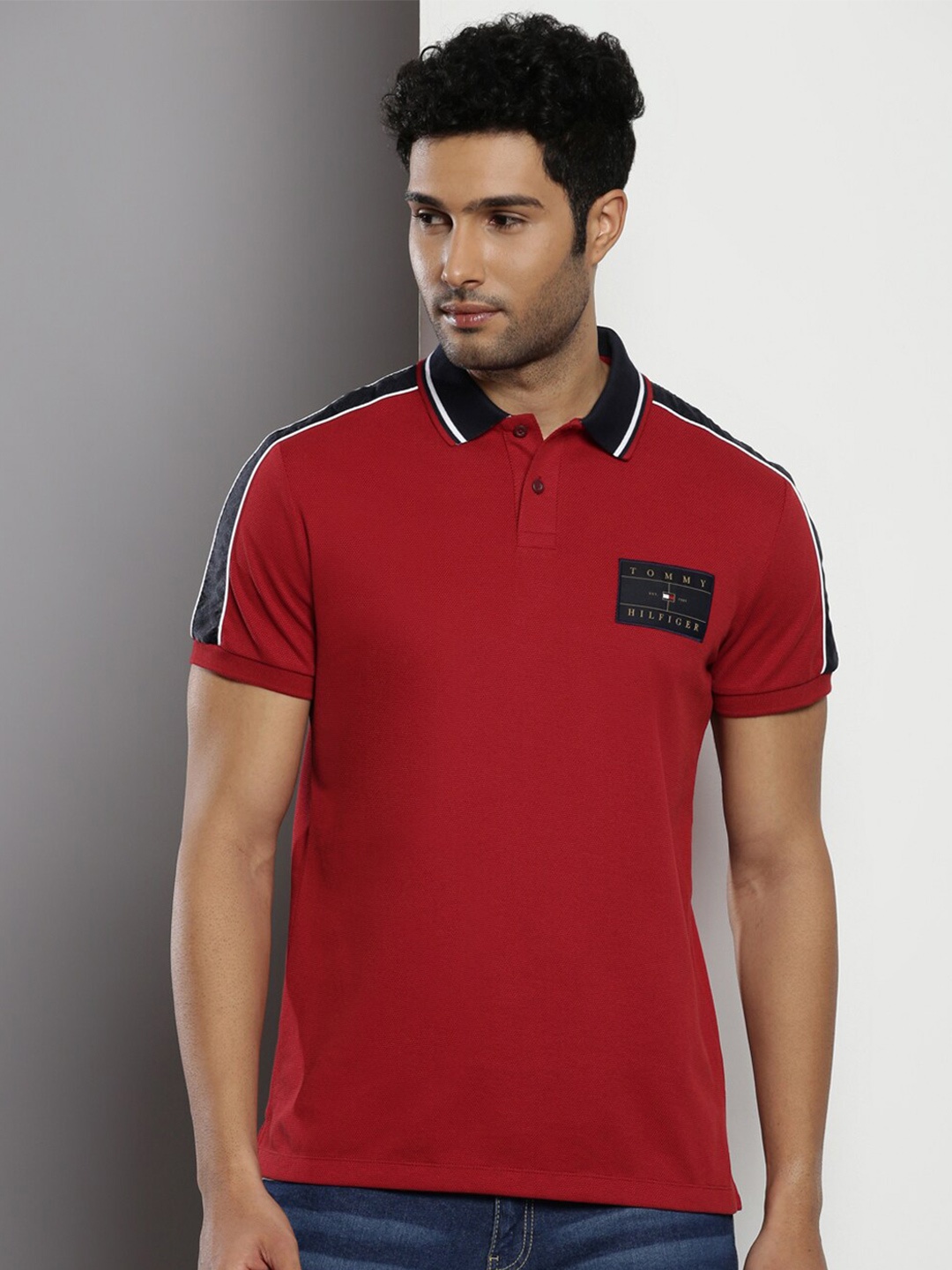 

Tommy Hilfiger Polo Collar Short Sleeves T-shirt, Red