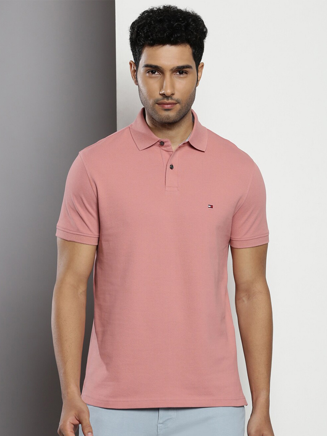 

Tommy Hilfiger Polo Collar Short Sleeves T-shirt, Pink