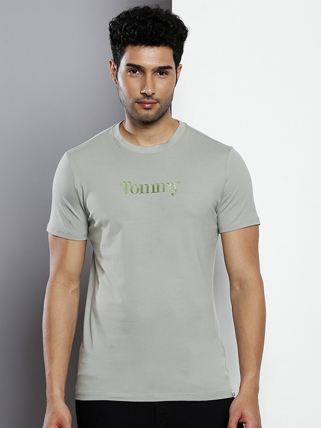 

Tommy Hilfiger Typography Printed Short Sleeves T-shirt, Grey