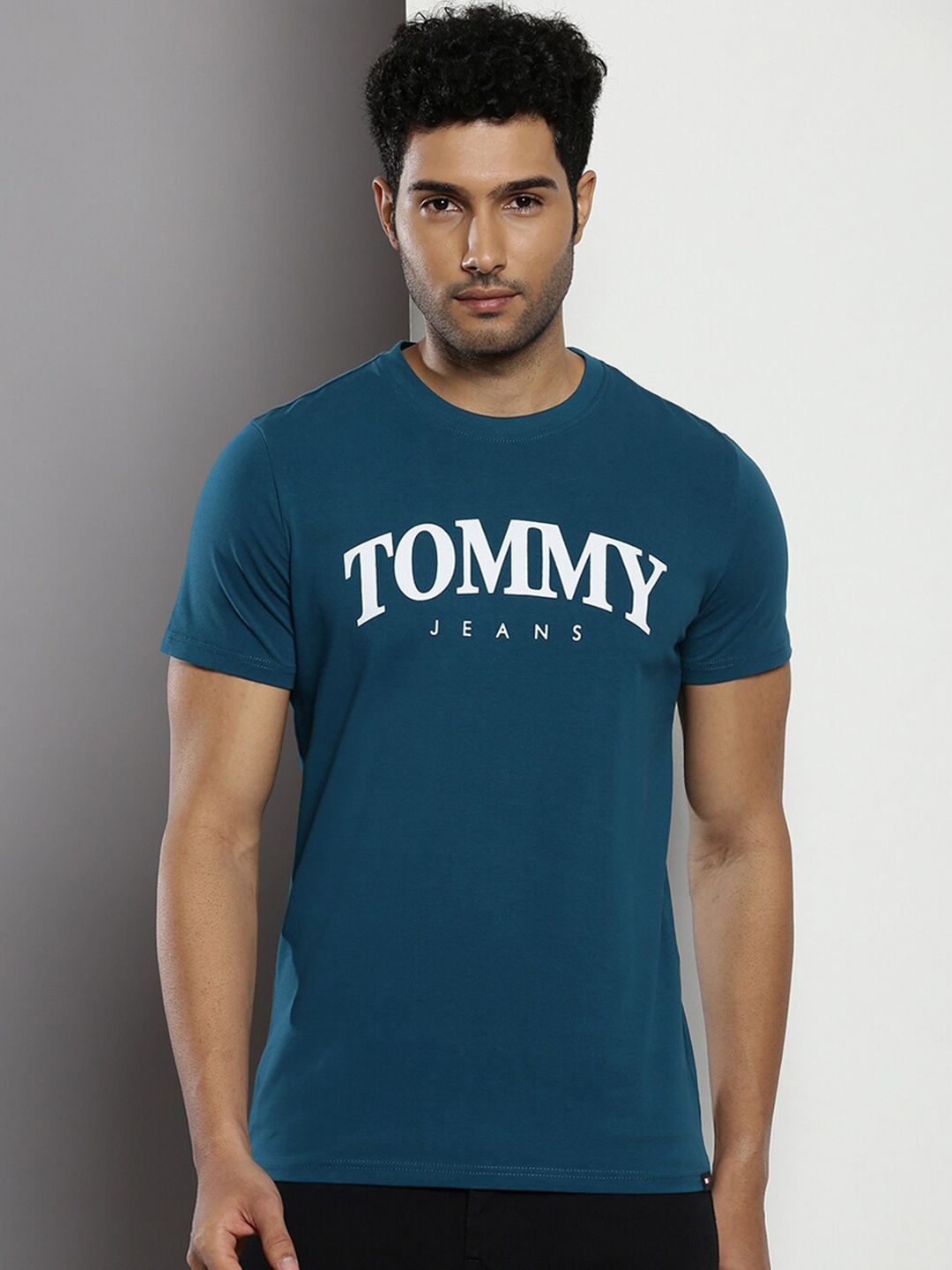 

Tommy Hilfiger Typography Printed Slim Fit T-shirt, Teal