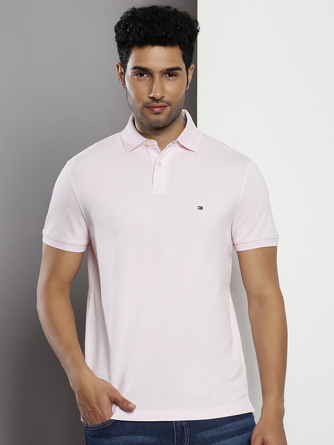 

Tommy Hilfiger Polo Collar Short Sleeves T-shirt, Pink