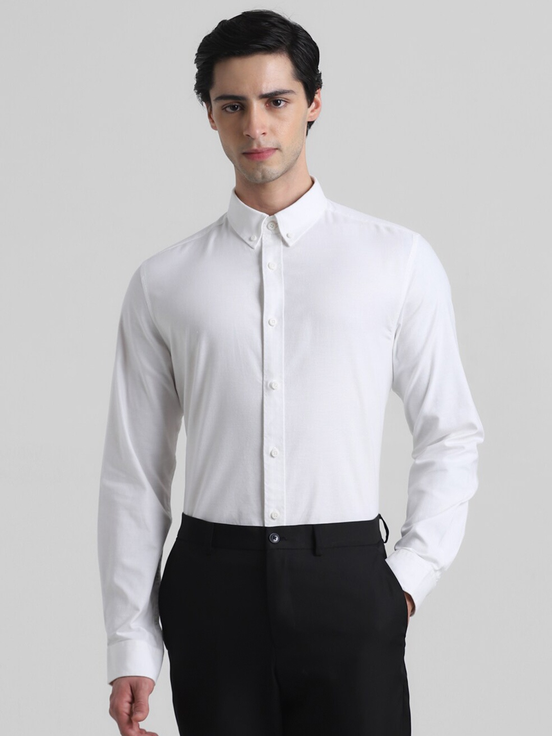 

Jack & Jones Button-Down Collar Formal Shirt, White