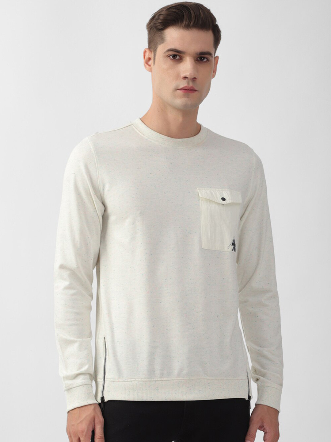 

Peter England Casuals Round Neck Pullover Sweatshirt, Cream
