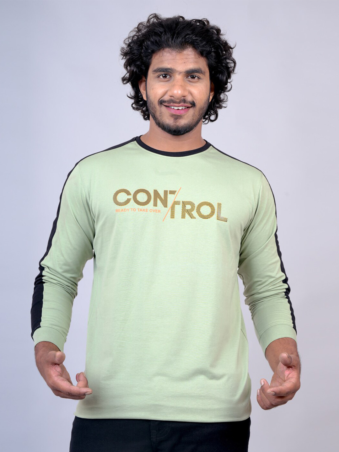 

Pontiac Typography Printed Cotton T-shirt, Green