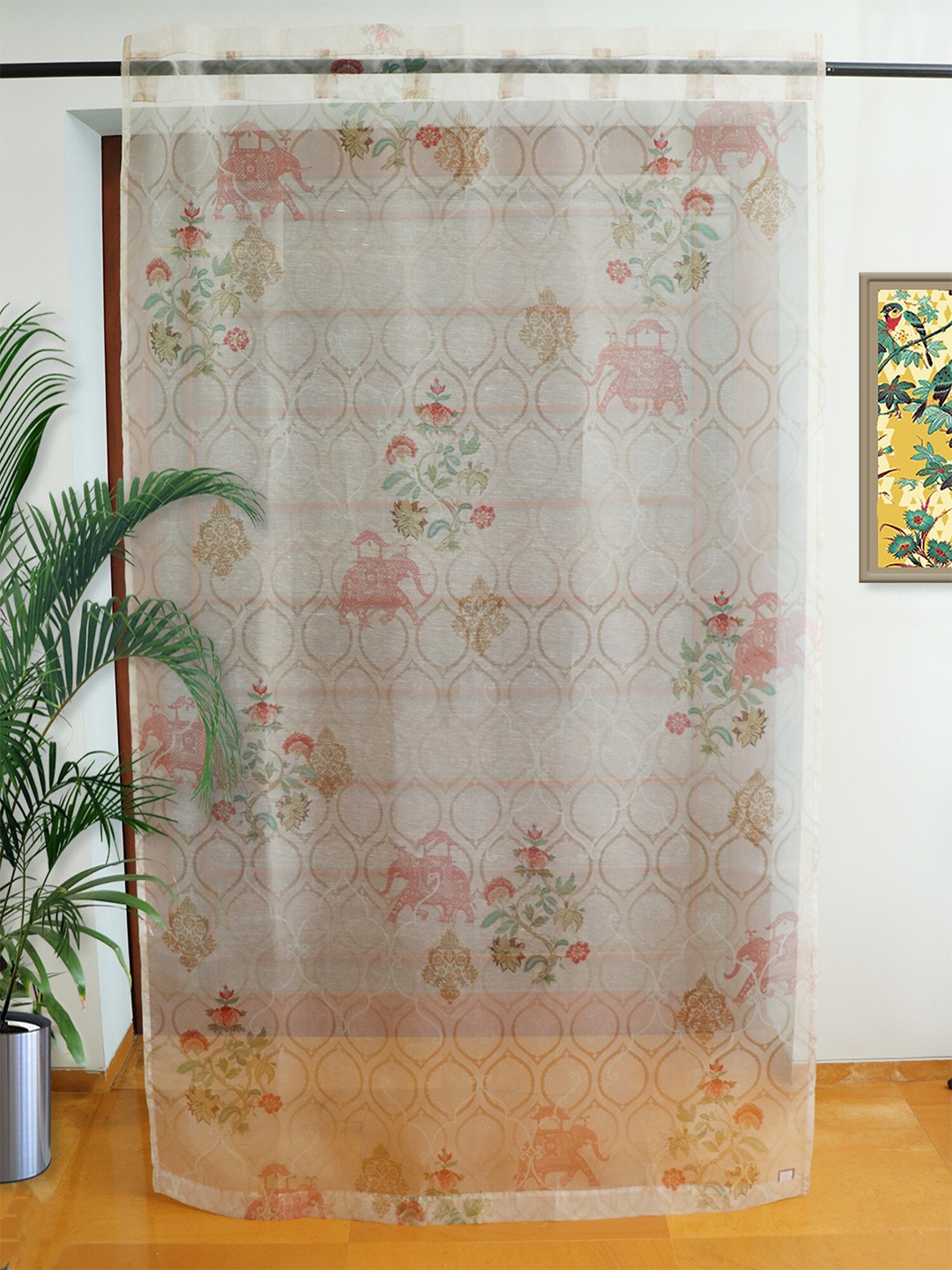 

ZEBA Beige Sheer Door Curtain