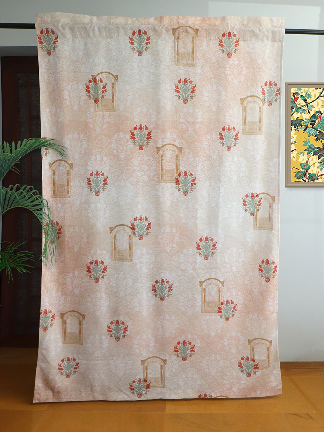 

ZEBA Peach Room Darkening Blackout Door Curtain, Beige