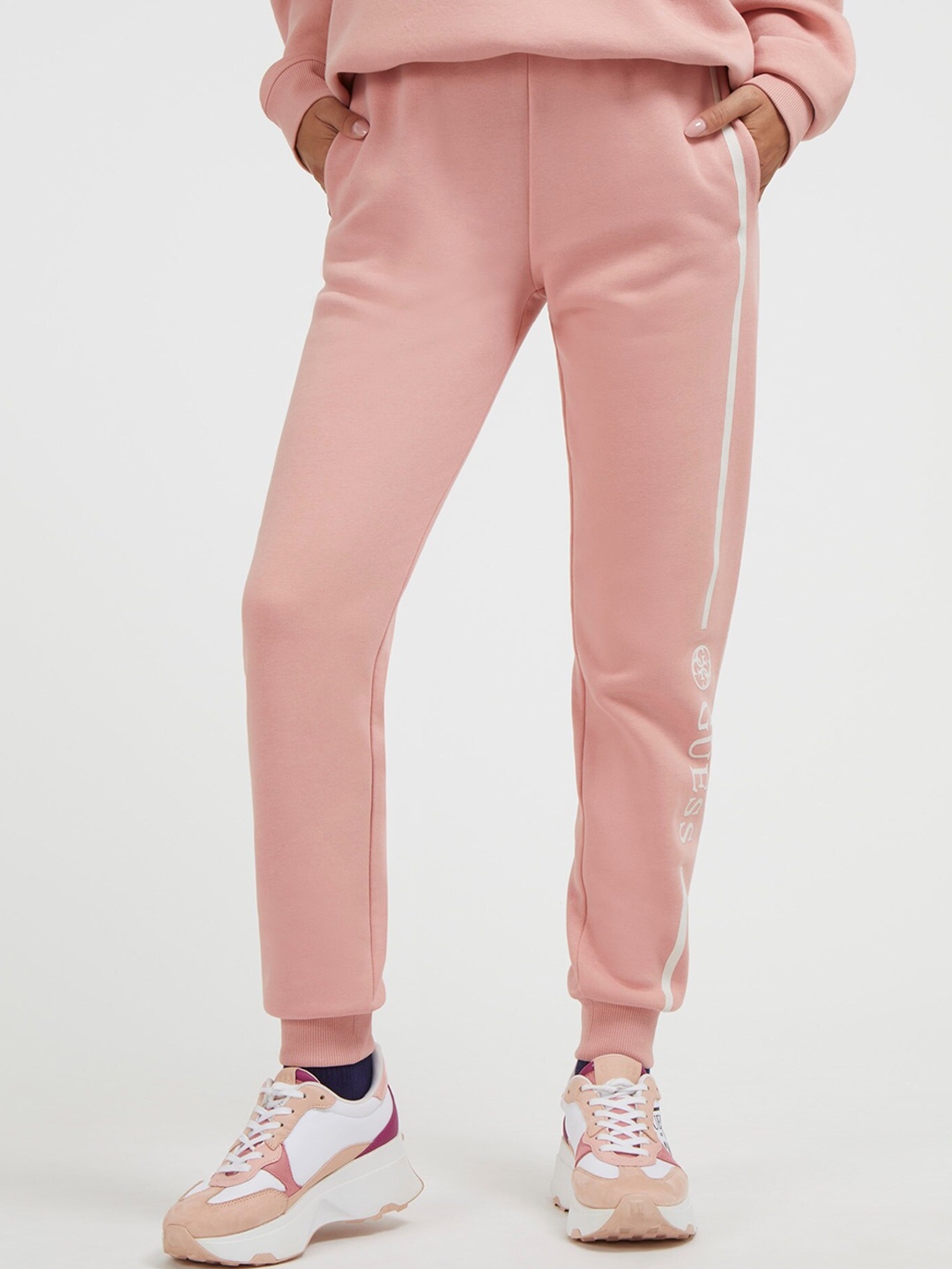 

GUESS Allegra Women Mid-Rise Joggers, Pink