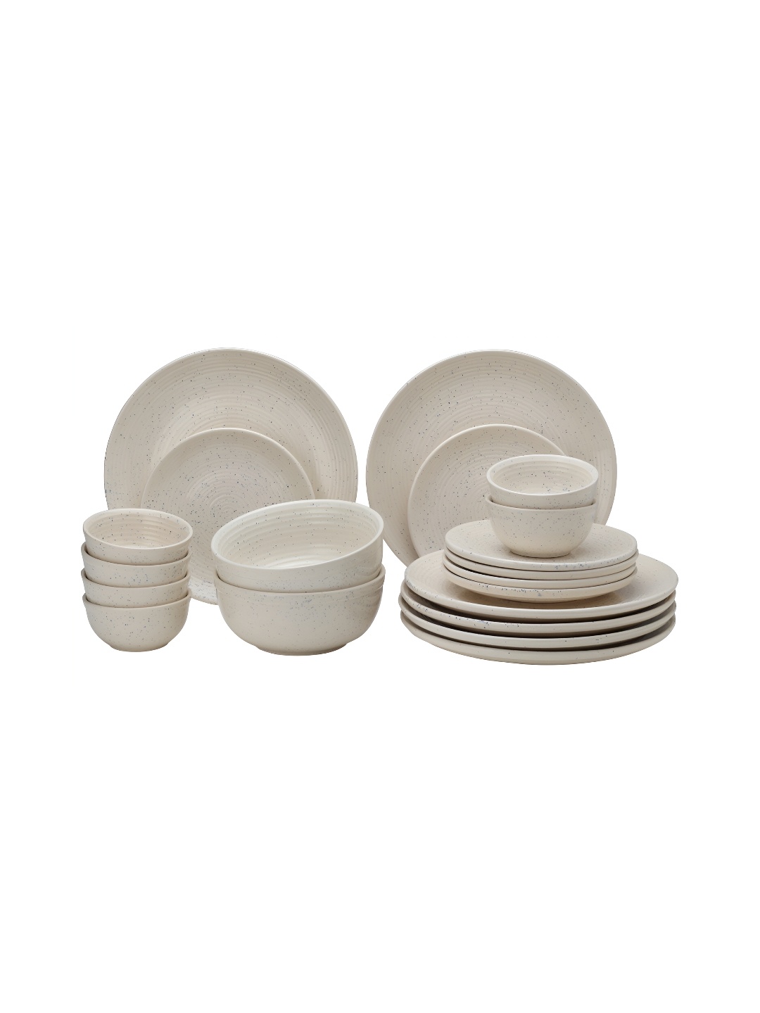 

BODHI HOUSE White & 20 Pieces Handcrafted and Hand Painted Stoneware Glossy Dinner Set