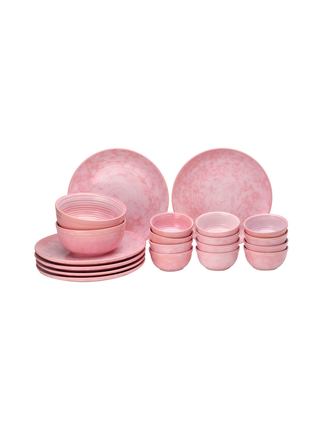 

BODHI HOUSE Pink 20 Pieces Stoneware Glossy Dinner Set