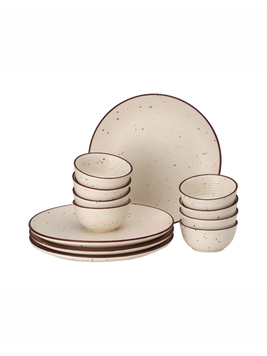 

BODHI HOUSE Beige 12 Pieces Stoneware Matte Dinner Set