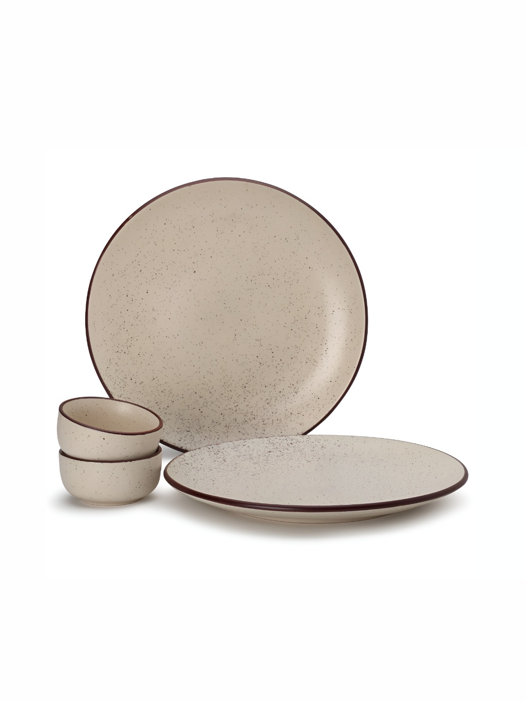 

BODHI HOUSE Beige 4 Pieces Stoneware Matte Dinner Set